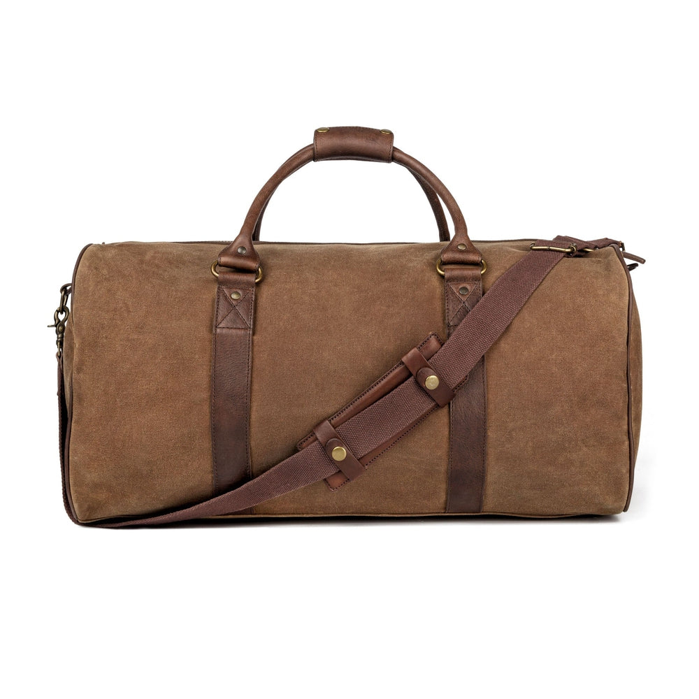 Campaign Waxed Canvas Large Field Duffle Bag by Mission Mercantile Leather Goods