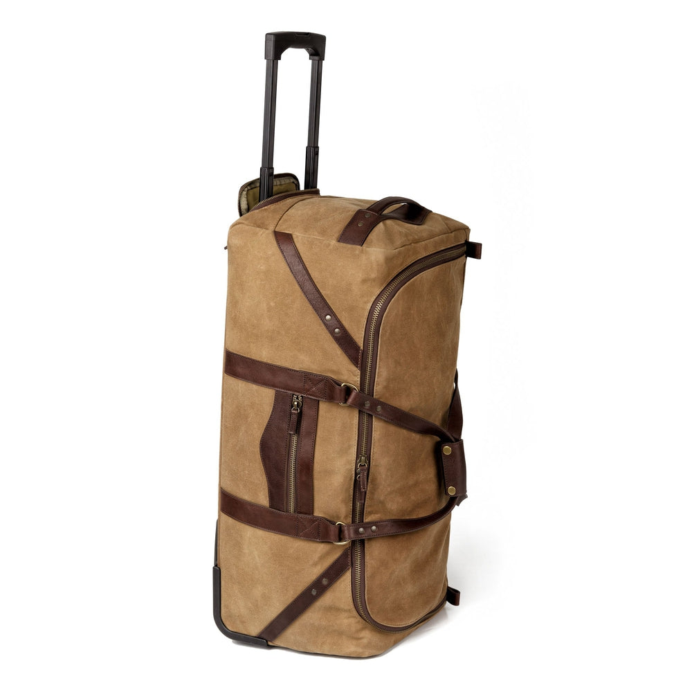 Campaign Waxed Canvas Large Roller Duffle Bag by Mission Mercantile Leather Goods