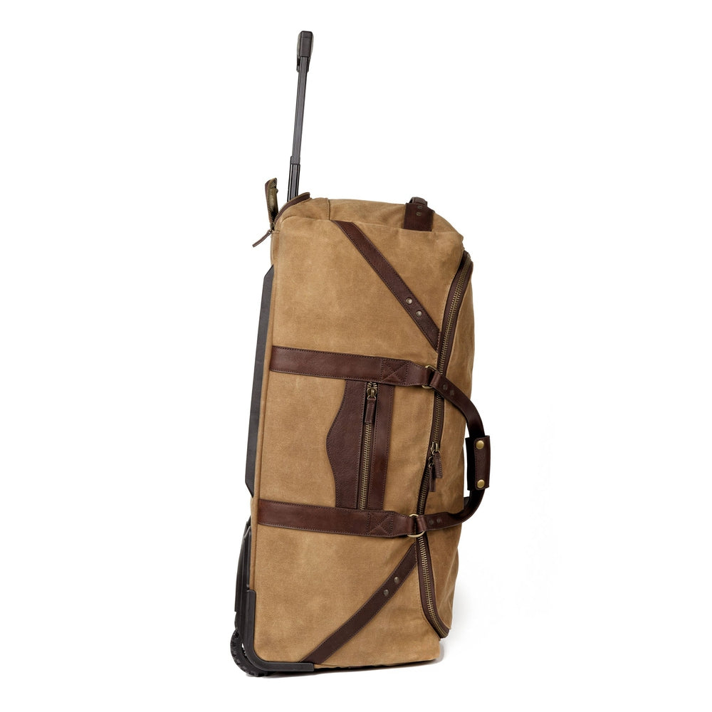 Campaign Waxed Canvas Large Roller Duffle Bag by Mission Mercantile Leather Goods