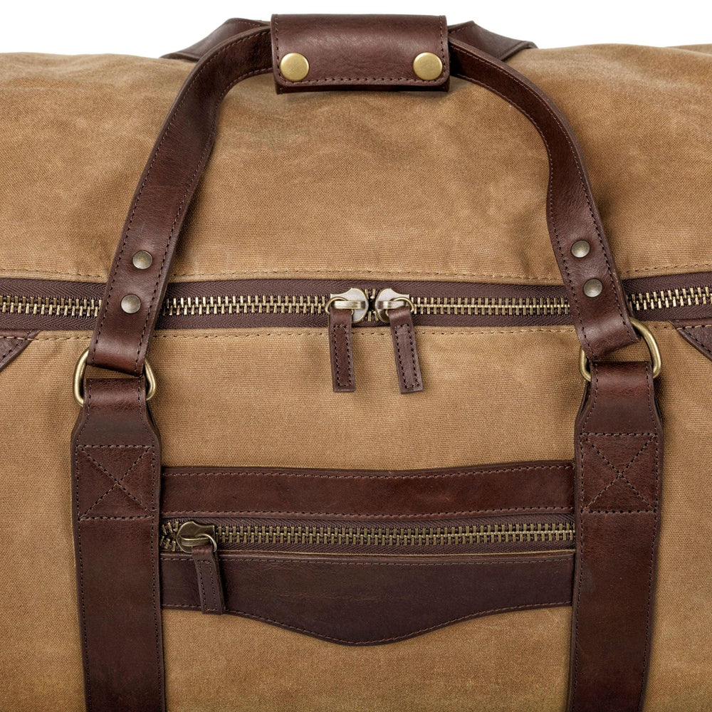 Campaign Waxed Canvas Large Roller Duffle Bag by Mission Mercantile Leather Goods