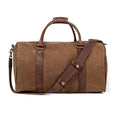 Campaign Waxed Canvas Medium Field Duffle Bag by Mission Mercantile Leather Goods