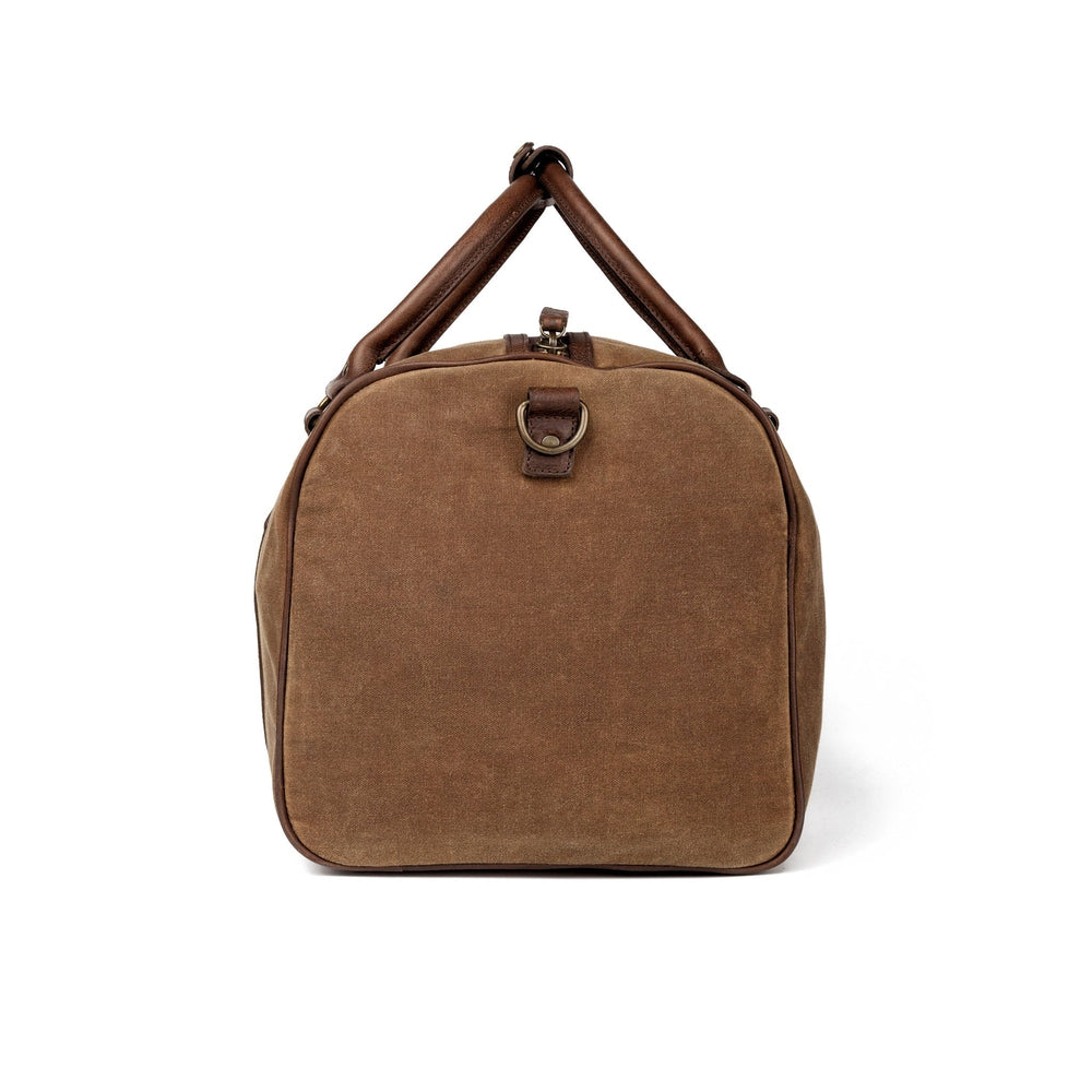 Campaign Waxed Canvas Medium Field Duffle Bag by Mission Mercantile Leather Goods