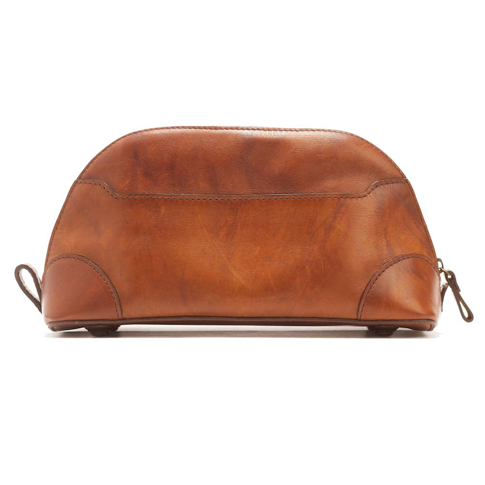 Heritage Leather Stateroom Wash Bag by Mission Mercantile Leather Goods