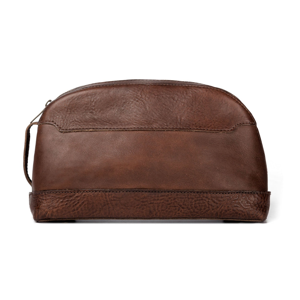 Heritage Leather Stateroom Wash Bag by Mission Mercantile Leather Goods