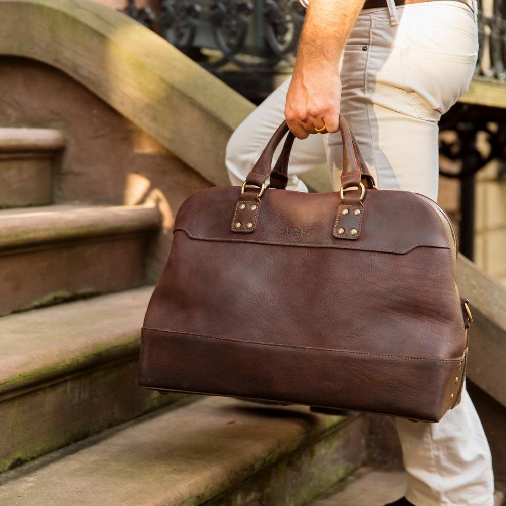 Heritage Leather Stateroom Weekender Bag by Mission Mercantile Leather Goods