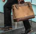 Heritage Waxed Canvas Lineman Duffle Bag by Mission Mercantile Leather Goods