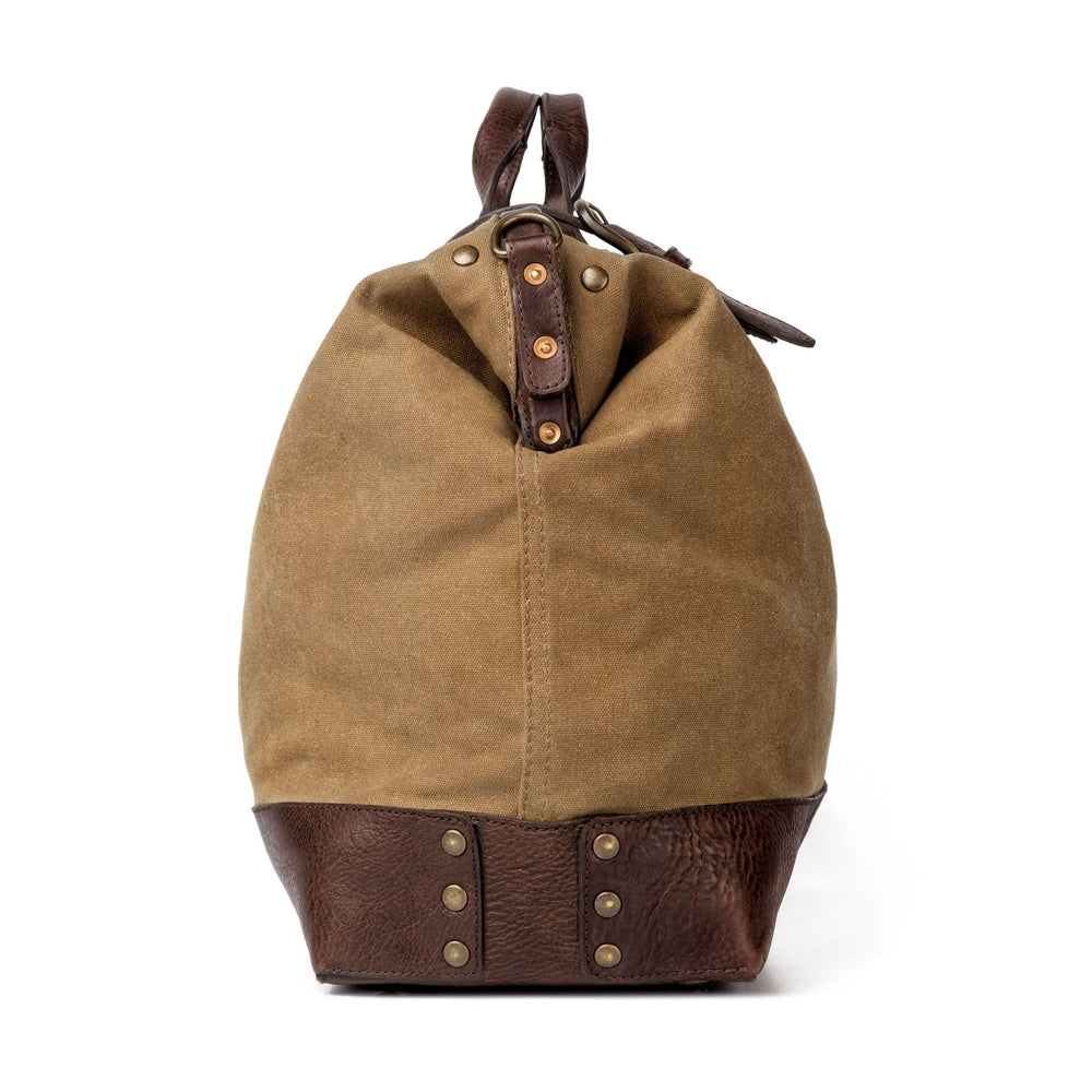 Heritage Waxed Canvas Lineman Duffle Bag by Mission Mercantile Leather Goods