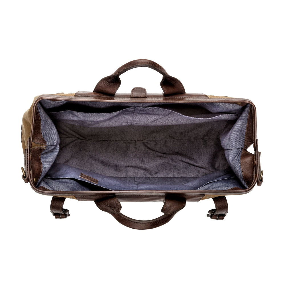 Heritage Waxed Canvas Lineman Duffle Bag by Mission Mercantile Leather Goods