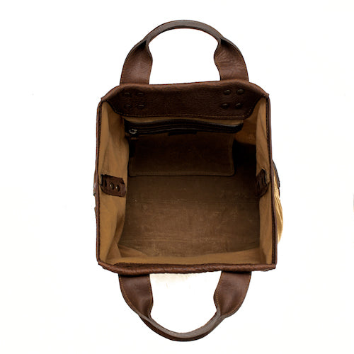 Heritage Waxed Canvas Medium Ice Block Tote Bag by Mission Mercantile Leather Goods