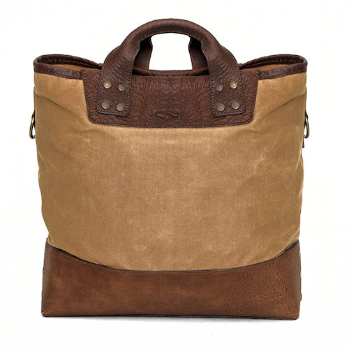 Heritage Waxed Canvas Medium Ice Block Tote Bag by Mission Mercantile Leather Goods