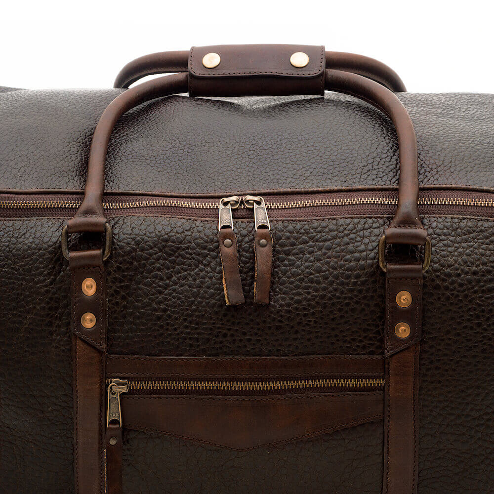 Theodore Leather Large Roller Duffle Bag by Mission Mercantile Leather Goods