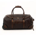 Theodore Leather Rolling Carry-On Duffle Bag by Mission Mercantile Leather Goods