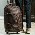 Theodore Leather Rolling Carry-On Duffle Bag by Mission Mercantile Leather Goods