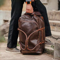 Theodore Leather Rolling Carry-On Duffle Bag by Mission Mercantile Leather Goods