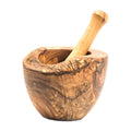 Olive Wood Rustic Mortar and Pestle by Choixe