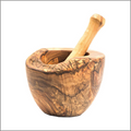 Olive Wood Rustic Mortar and Pestle by Choixe