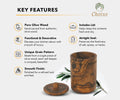 Olive Wood Spice Jar Salt Keeper w/Lid by Choixe