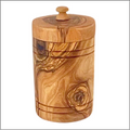 Olive Wood Spice Jar Salt Keeper w/Lid by Choixe