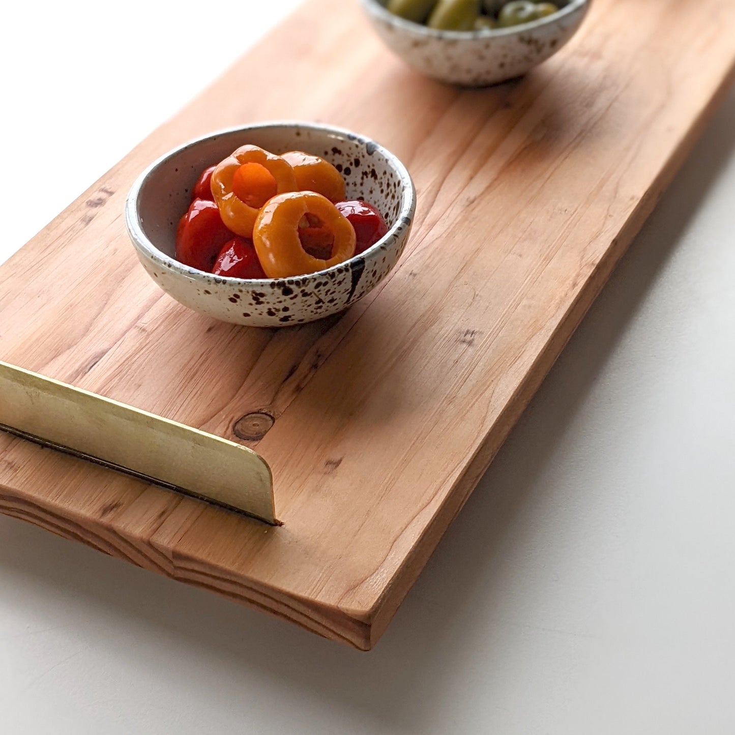 Brass handle tray by Formr