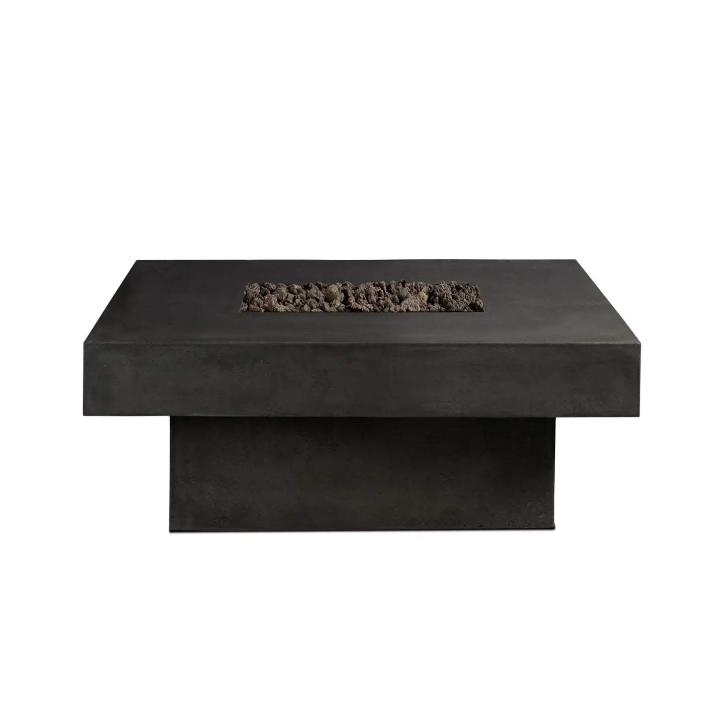 Platz - Square Concrete Fire Pit Table by Crete Design