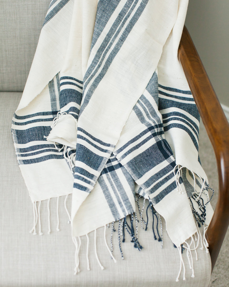 Cabin Hatch Cotton Throw Blanket by Creative Women