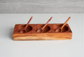 Guamuchil Wood 3-Section Salsa Dish by Verve Culture