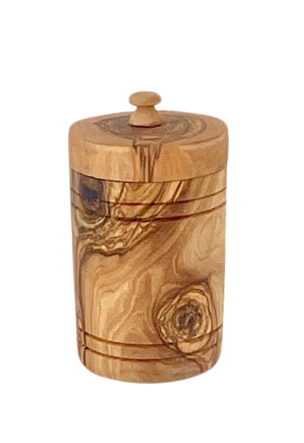 Olive Wood Spice Jar Salt Keeper w/Lid by Choixe