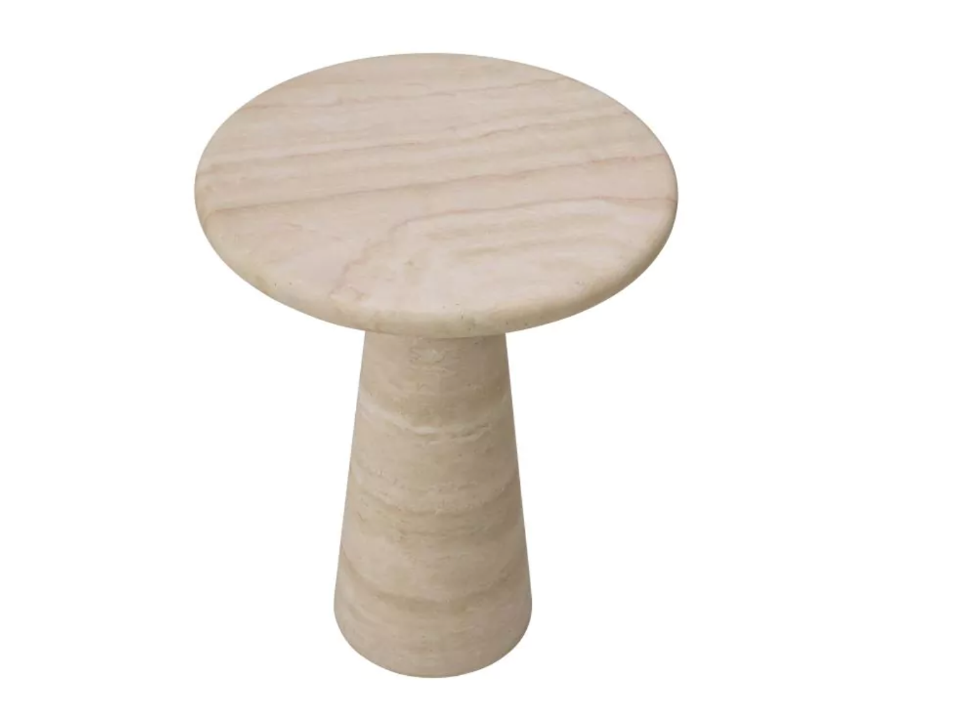 Travertine Side Table by Mode-De-Vie