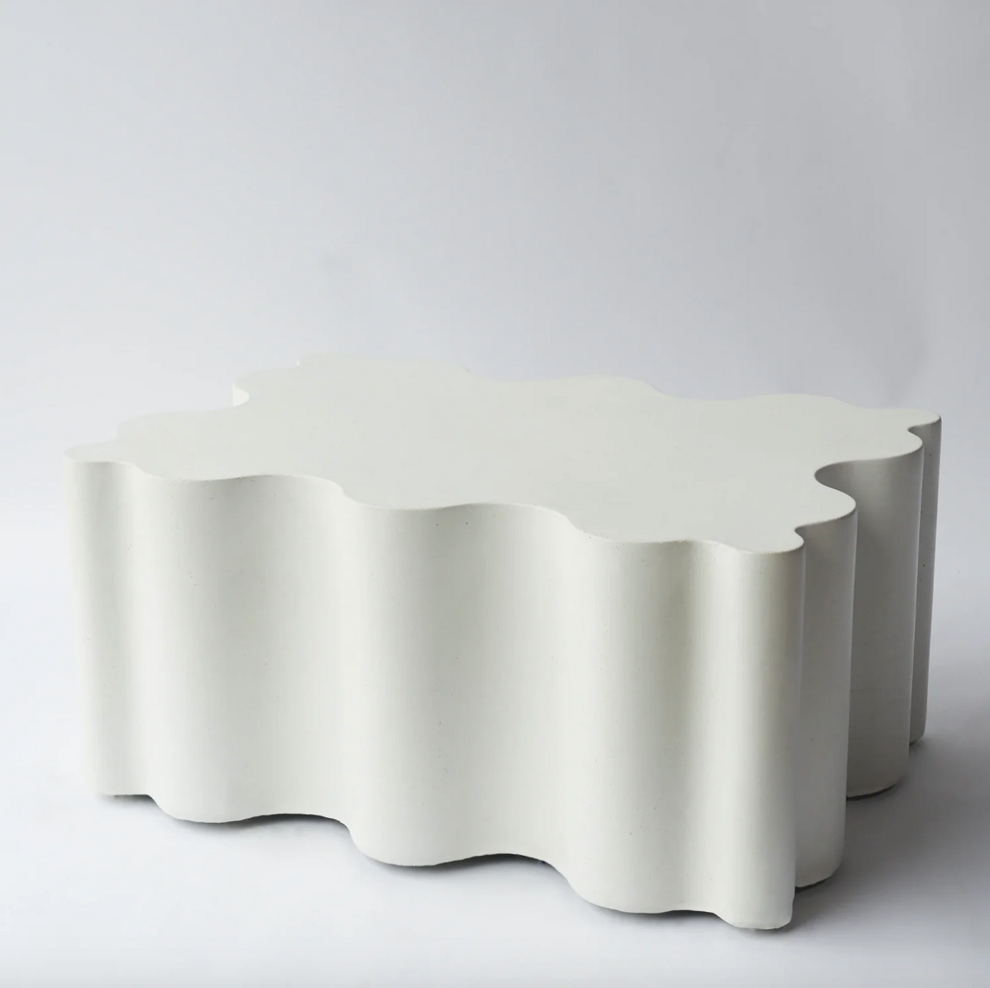 Scalloped Concrete Coffee Table by Mode-De-Vie