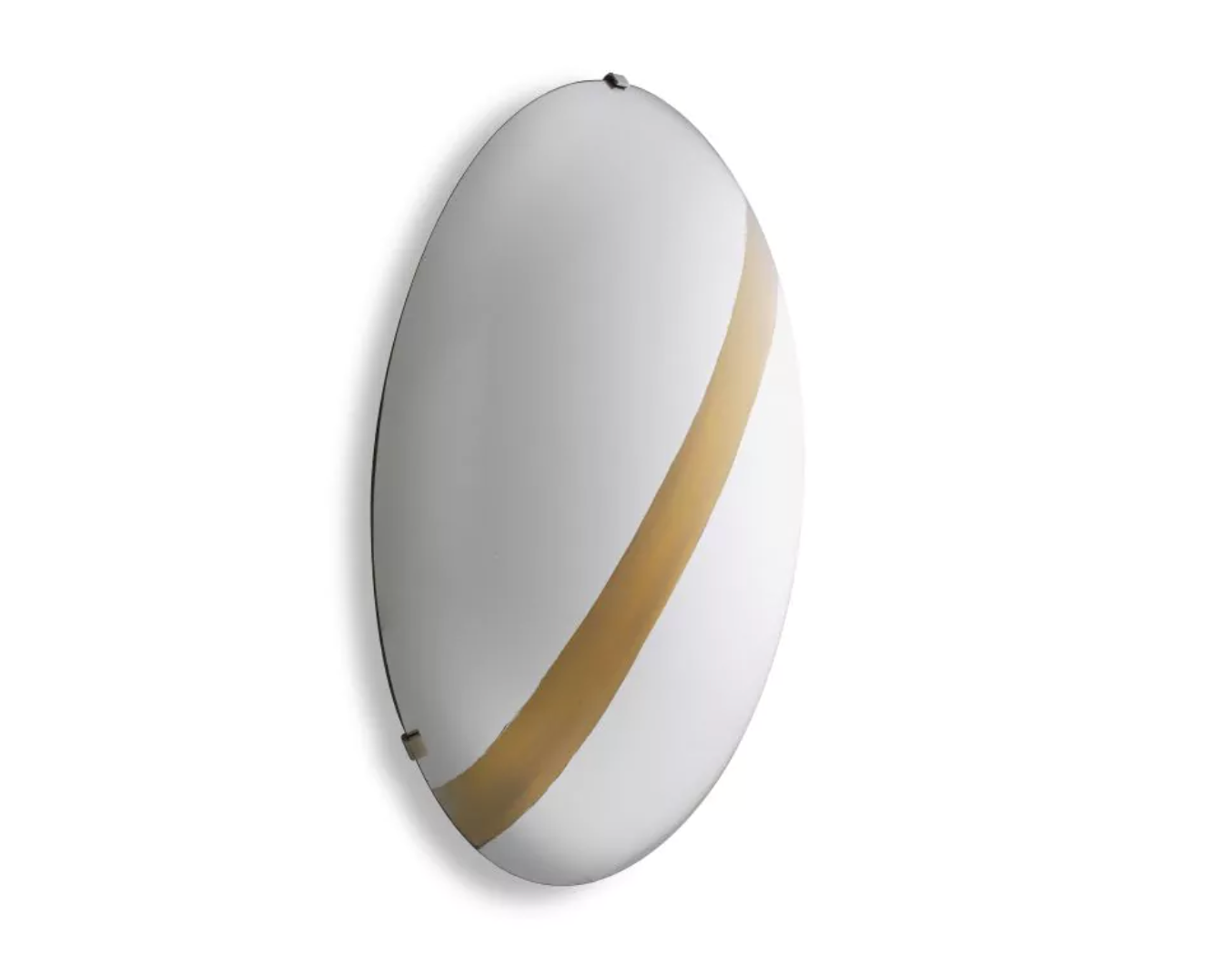 Convex Mirror, Gold Stripe by Mode-De-Vie