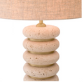 Travertine Brass Lamp by Mode-De-Vie