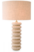 Travertine Brass Lamp by Mode-De-Vie