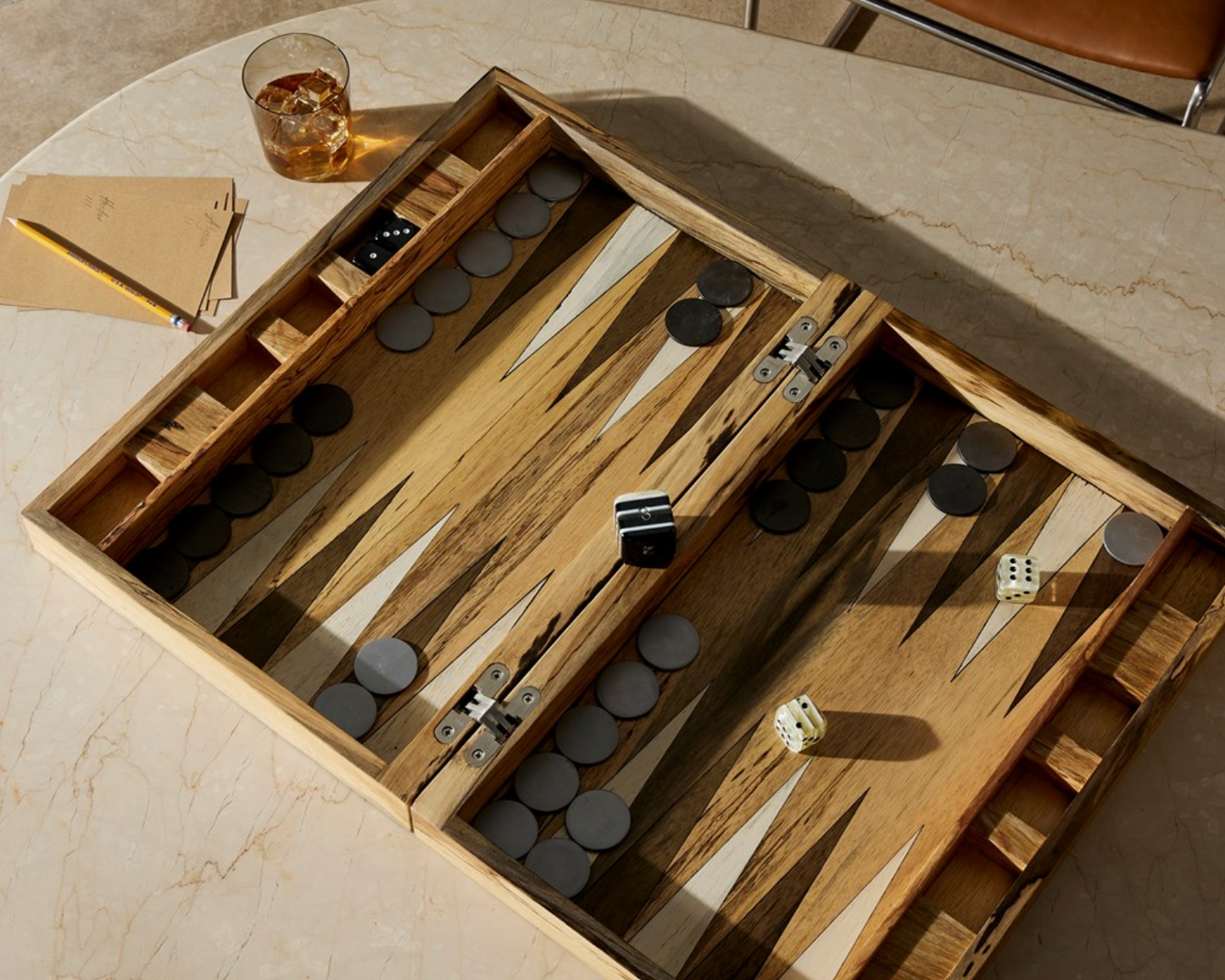 Ochre Backgammon Set by Mode-De-Vie