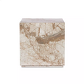 Desert Taupe Marble Plinth Table by Mode-De-Vie