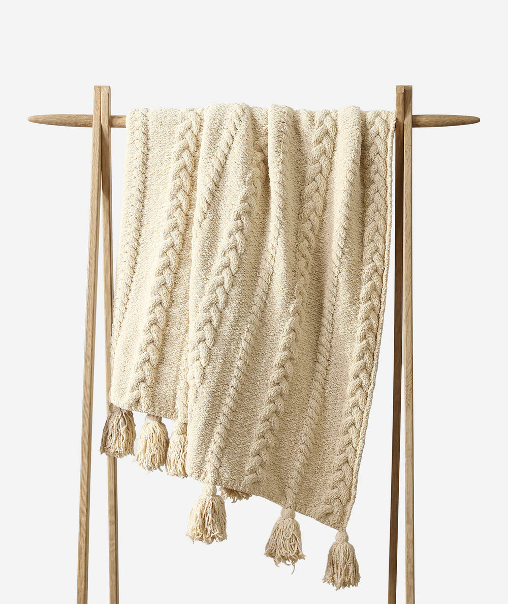 Braided Pom Pom Throw by Sunday Citizen