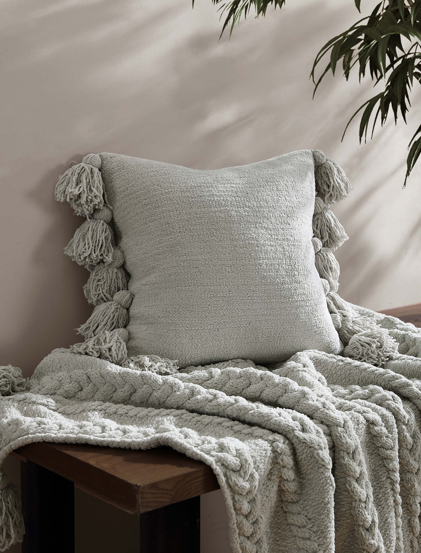 Pom Pom Throw Pillow by Sunday Citizen