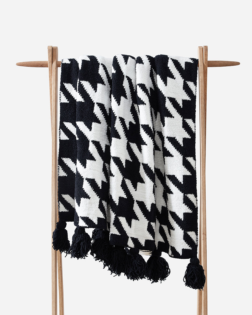 Houndstooth Pom Pom Throw by Sunday Citizen