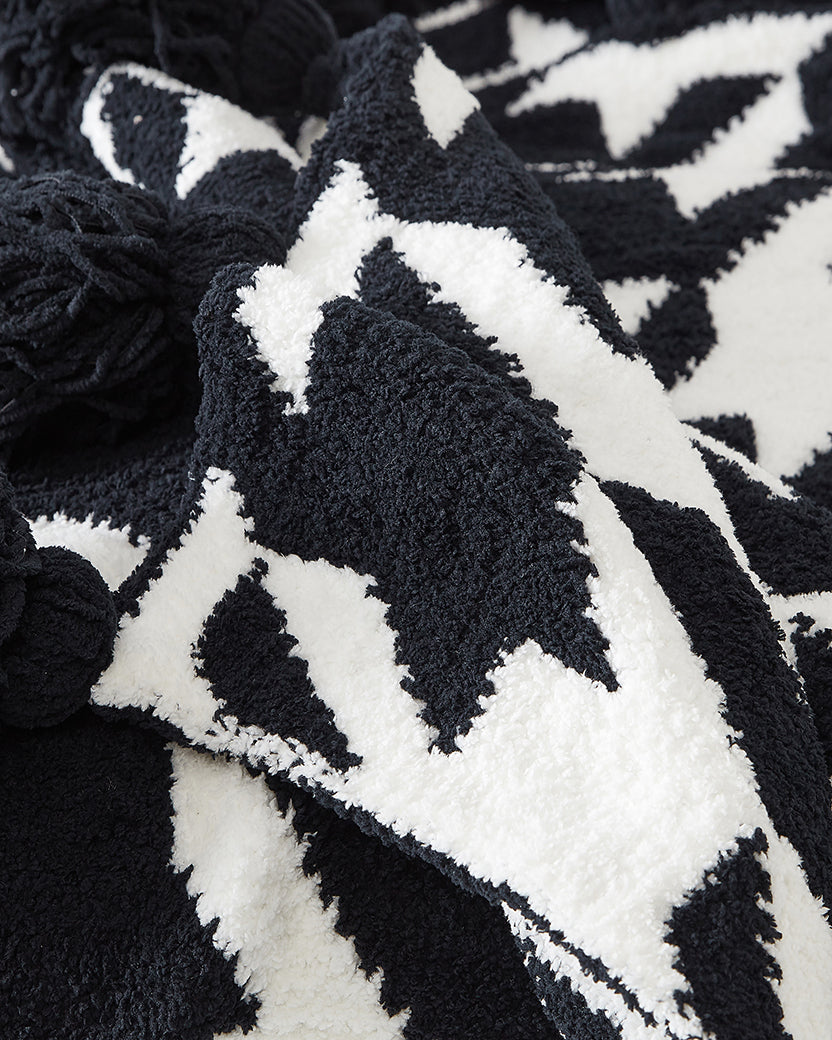 Houndstooth Pom Pom Throw by Sunday Citizen