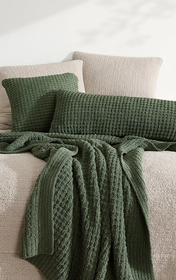 Snug Waffle Throw Pillow by Sunday Citizen