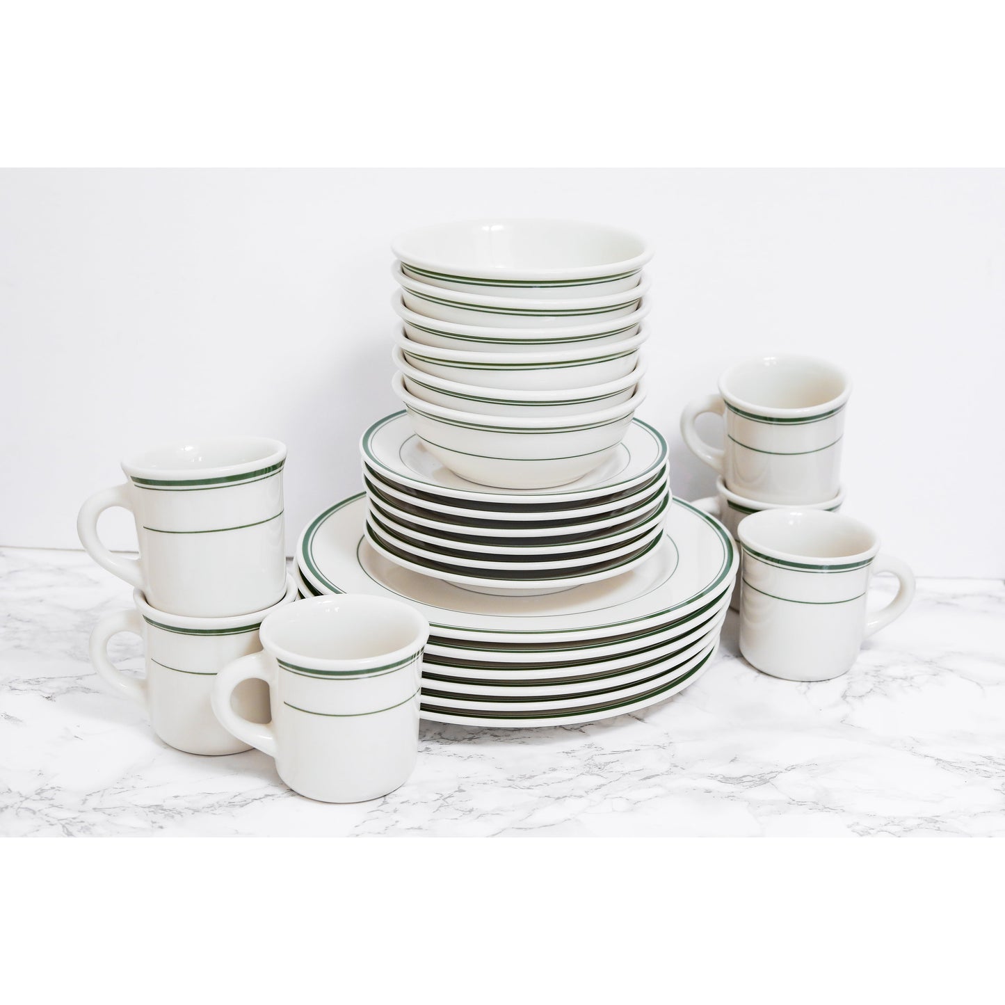 Green Bay Dinnerware Set (Service for 6) by Tuxton Home