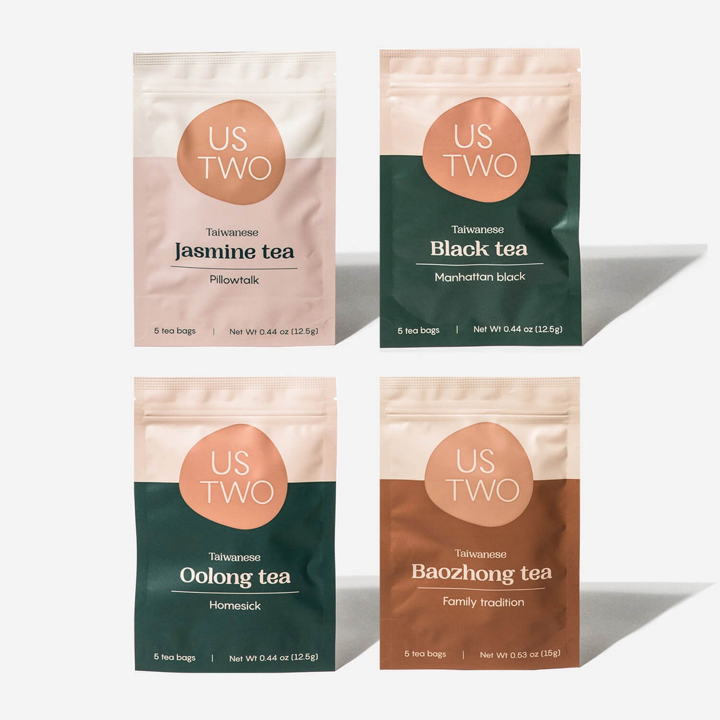 Us Two Tea The Sampler Pack: All Four Flavors(Travel size) by Farm2Me