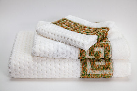 Theodore Ivory Orange Green by Turkish Towel Collection