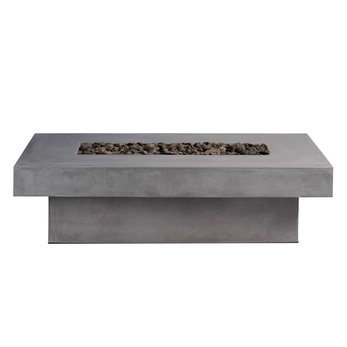 Toplina - Rectangular Concrete Fire Pit Table by Crete Design