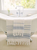 White Azul Classic Turkish Hand Towel by Laguna Beach Textile Company