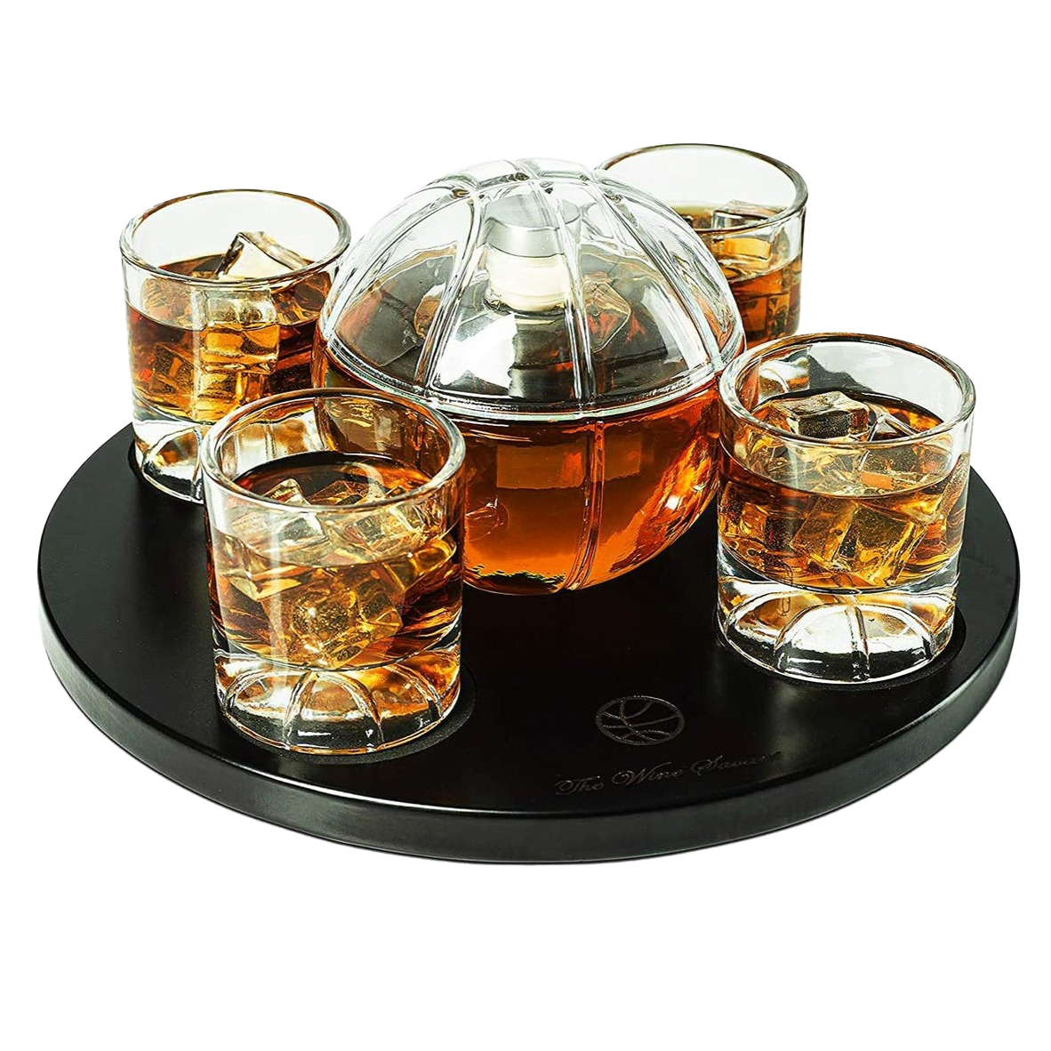 Basketball Decanter Set, Whiskey Scotch or Bourbon Decanter Perfect for Basketball Enthusiasts by The Wine Savant by The Wine Savant