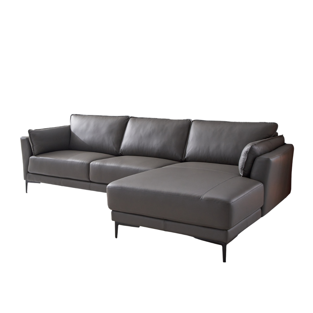 ACME Meka Sectional Sofa, Anthracite Leather by Blak Hom