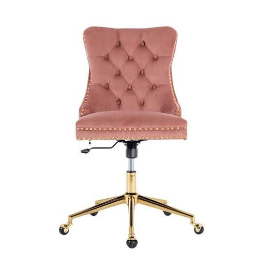 Velvet Upholstered Tufted Button  Office Chair by Blak Hom