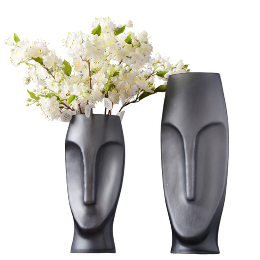 European Creative Modern Face Glass Vase by Blak Hom