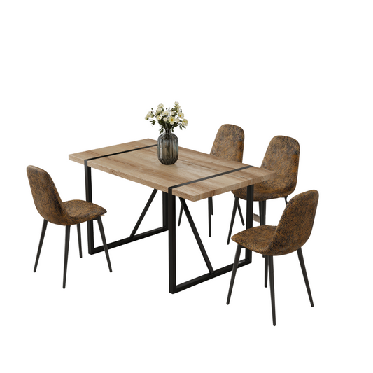 Dining Table and 4 Modern Dining Chairs by Blak Hom