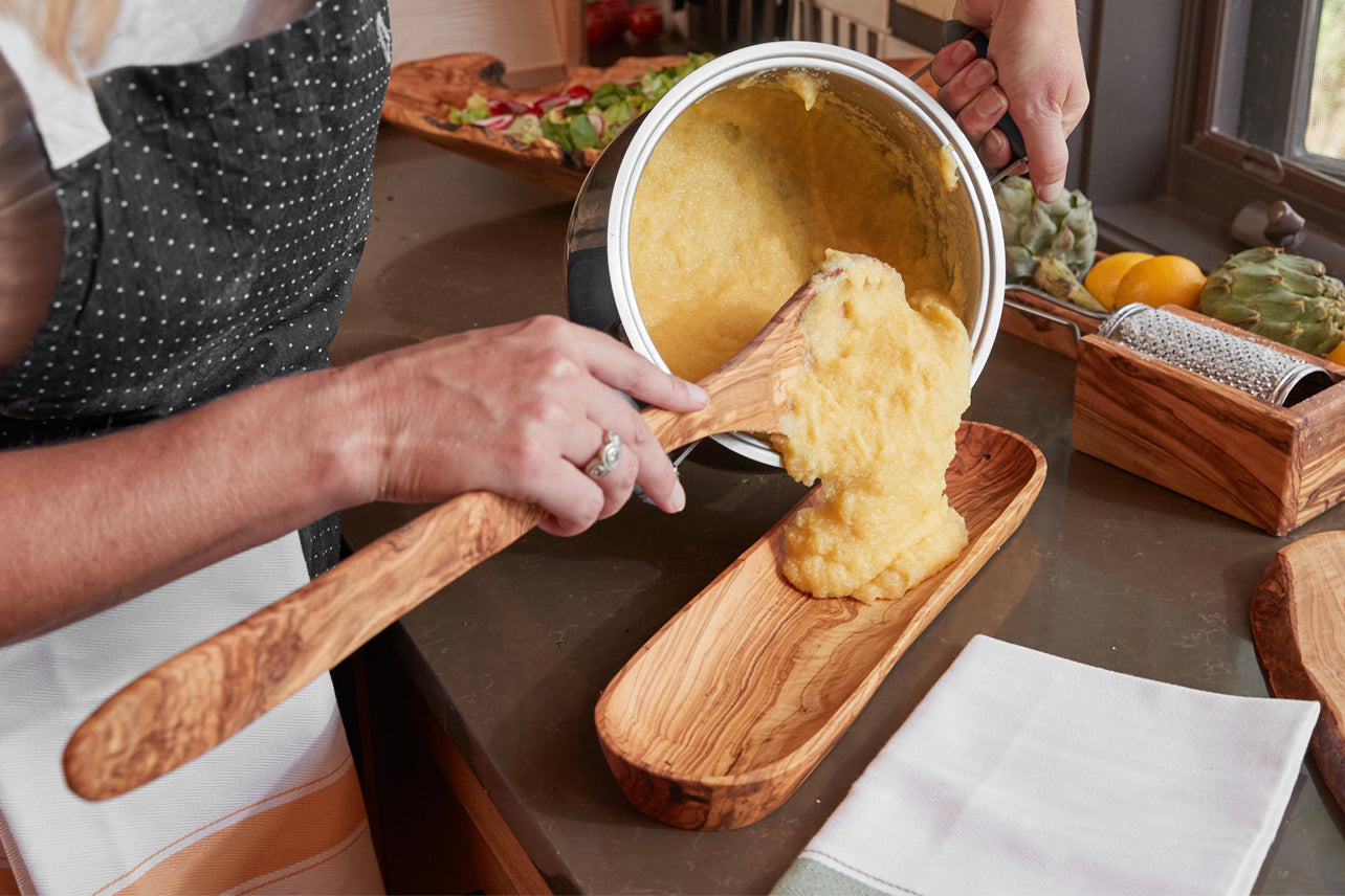 Italian Olivewood Polenta Spoon by Verve Culture